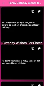 Birthday Wishes For Sister