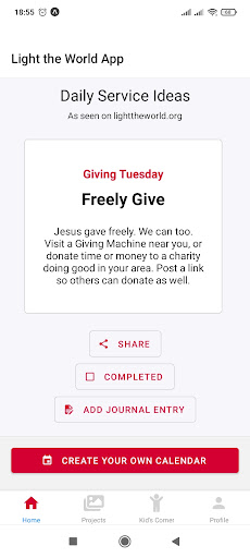 Light the World App Screenshot
