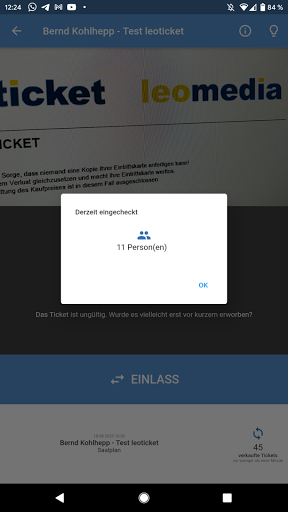 leoticket Scan Screen 3