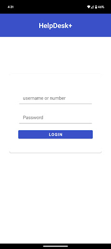 Android application HelpDesk+ screenshort