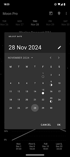 Screenshot of My Moon Phase - Lunar Calendar