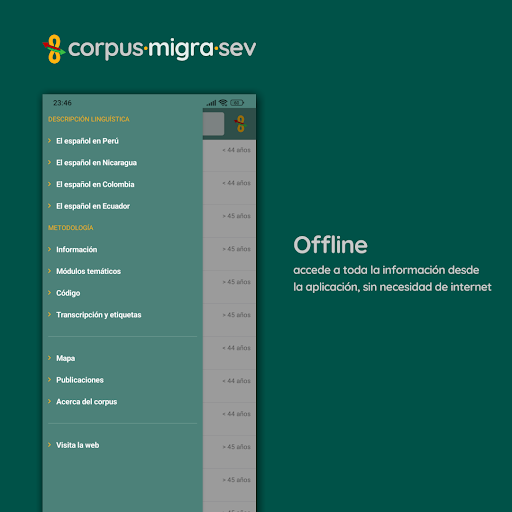 Corpus·Migra·Sev: Corpus oral. Screen 2