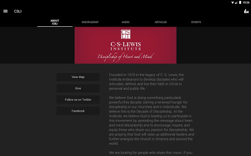 Screenshot of C.S. Lewis Institute