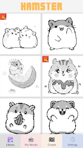 Coloring Hamster Art