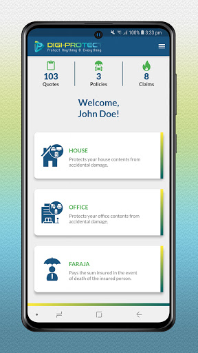 Digi Protect Insurance Agency Screen 2