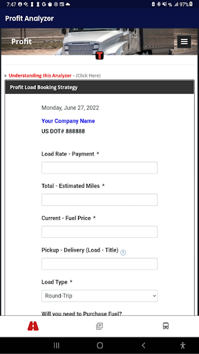 Android application Profit Analyzer screenshort