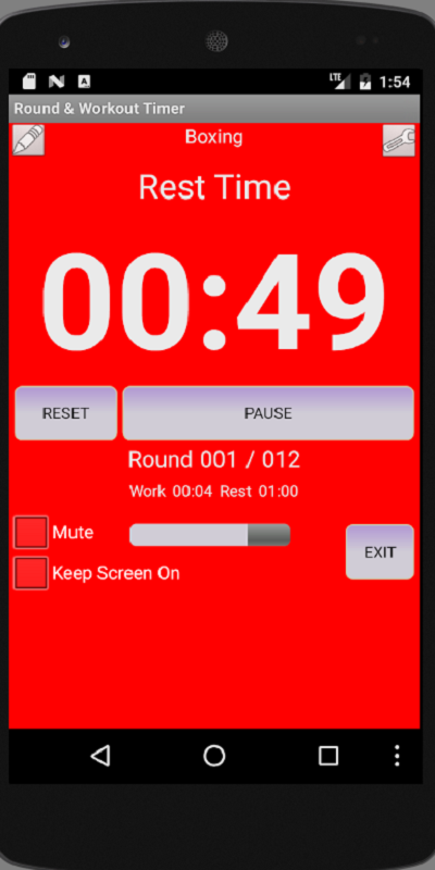 Android application Round & Workout Timer+ screenshort