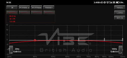 VIBE BASS DSP Screen 2