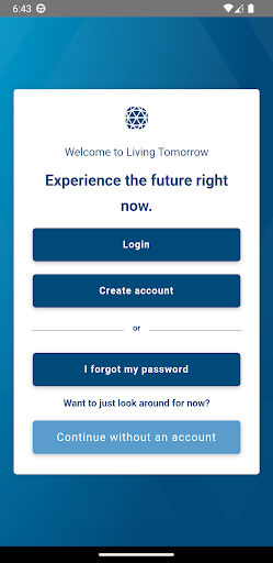 Android application Living Tomorrow screenshort