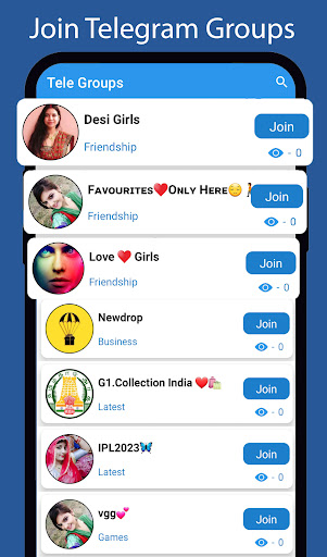 Android application Tele Groups Links Join Groups screenshort