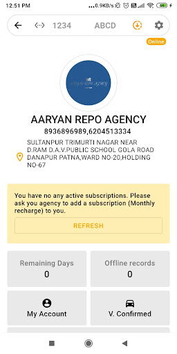 Android application AARYAN REPO AGENCY screenshort