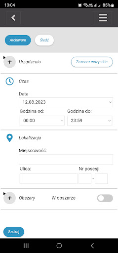 Android application GPSneo.pl - śledzenie pojazdów screenshort