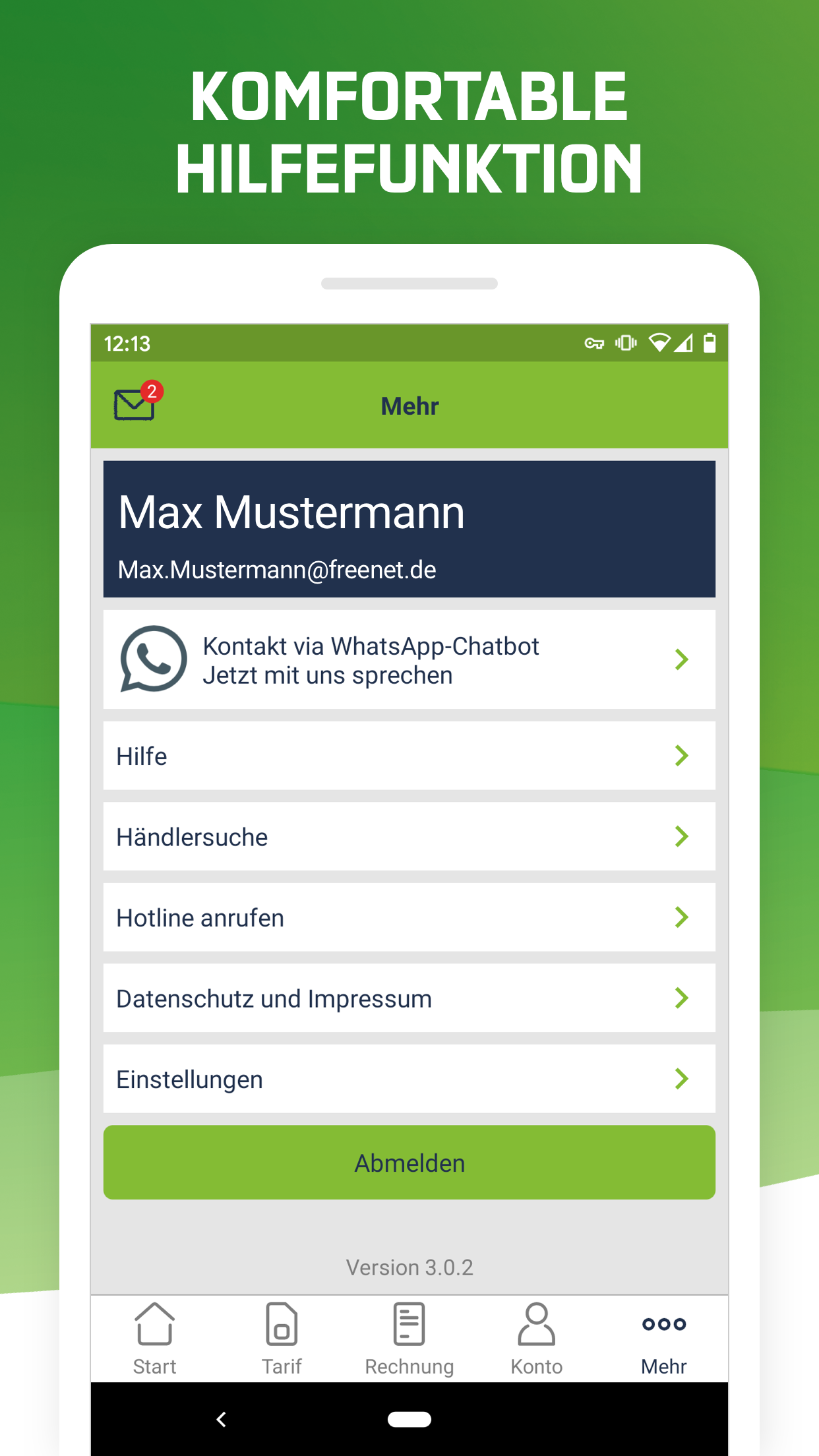 Android application Mein mobilcom-debitel screenshort