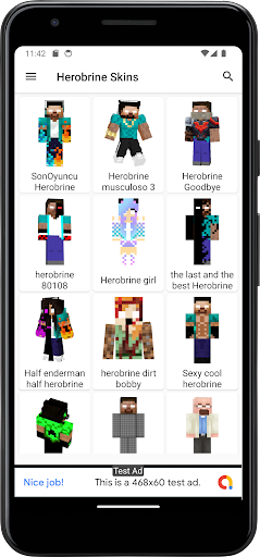 Android application Herobrine Skins for Minecraft screenshort