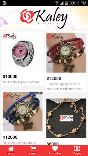 Android application Kaley Accesorios screenshort
