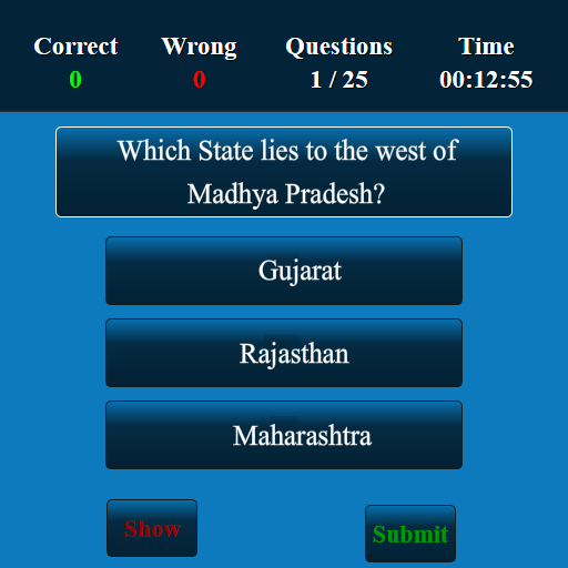Madhya Pradesh MCQ Screen 2