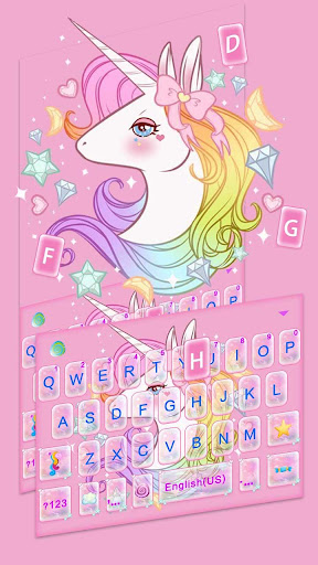 Pinky Unicorn Dreamy Keyboard Screen 3
