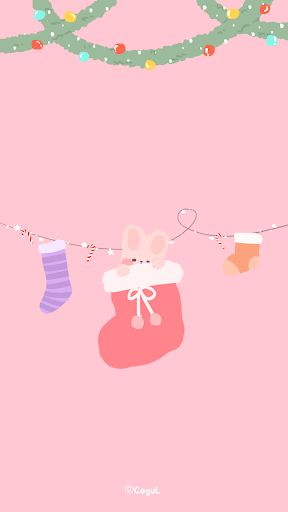 Android application 카카오톡 테마 - 보송보송토끼_크리스마스 screenshort