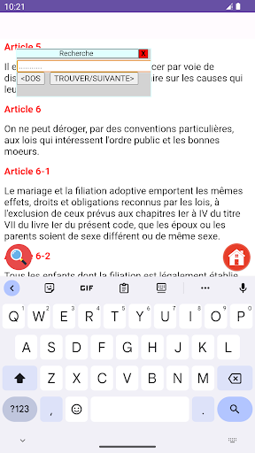 Code Civil Français Screen 2