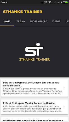 Android application SthankeTrainer screenshort