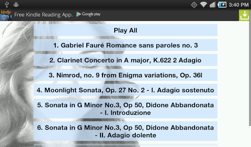 Android application Soothing Music to Sleep With screenshort