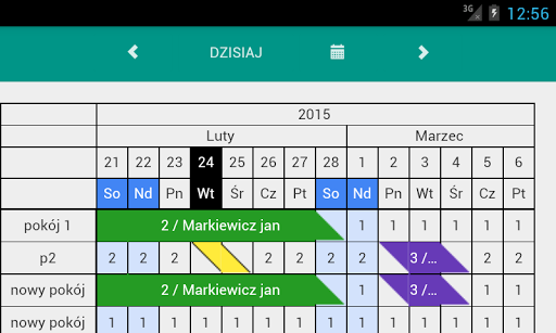 Android application System rezerwacji Roomadmin.pl screenshort