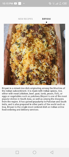 Biryani Recipe Screen 2