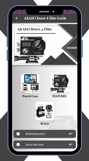Android application AKASO Brave 4 Elite Guide screenshort