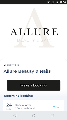 Android application Allure Beauty & Nails screenshort
