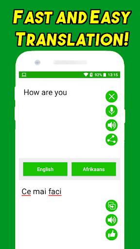 Android application English to Romanian Translator screenshort