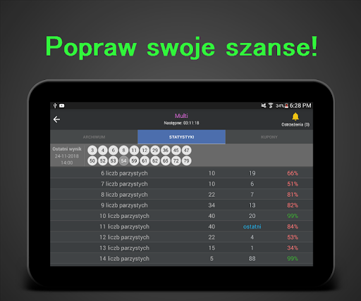 Screenshot of Obserwator Lotto Statystyki