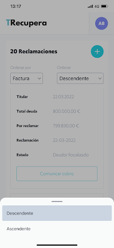 TRecupera Screen 2