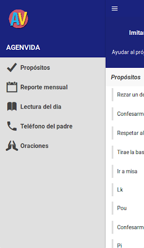 Android application Agenvida screenshort