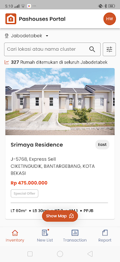 Android application Pashouses Sales Portal screenshort