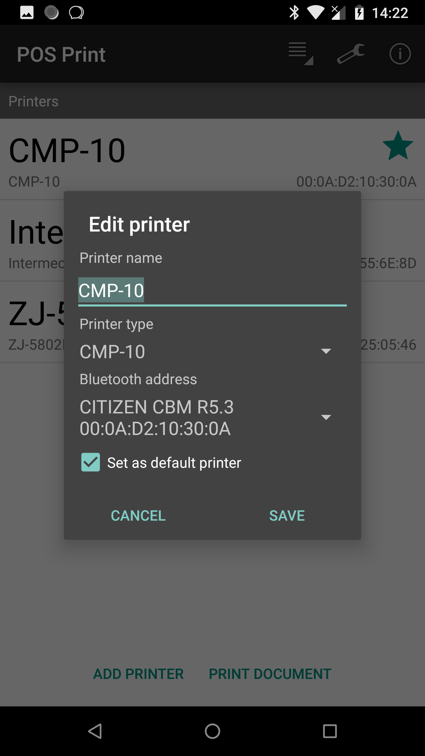 Android application POS Print screenshort