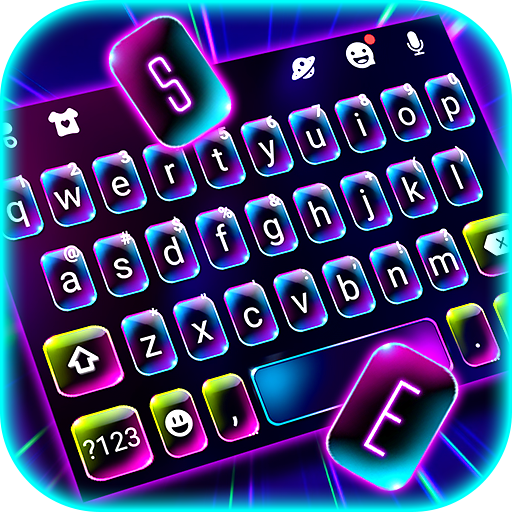 Neon Light Keyboard Theme  Icon