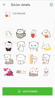 Mochi Cat Peach stickers for WhatsAppのおすすめ画像5