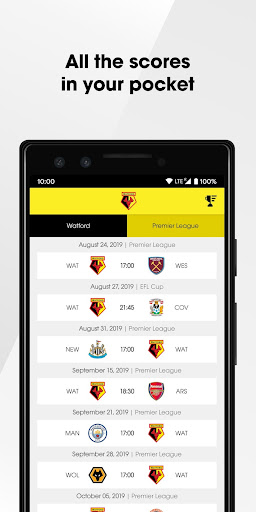 Screenshot of Watford F.C