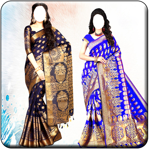 Women Pattu Saree Photo Maker logo