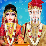 Cover Image of ดาวน์โหลด งานแต่งงานอินเดียที่งดงาม - สาวแต่งหน้าร้านเสริมสวย  APK