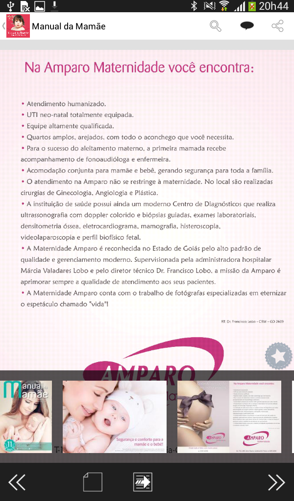 Android application Manual da Mamãe screenshort