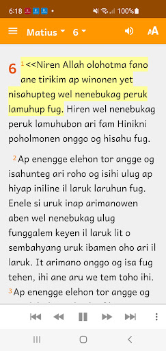 Android application Yali Angguruk Bible screenshort