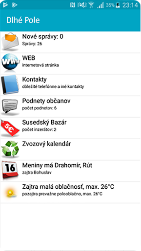Android application Dlhé Pole screenshort