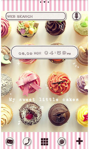 Android application -Sweet Cupcakes- Theme +HOME screenshort