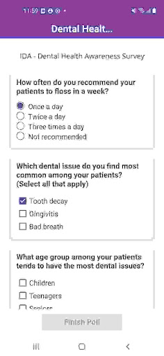 IDA POLLS Screen 2