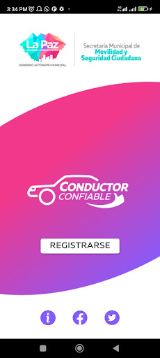 Android application Conductor Confiable screenshort