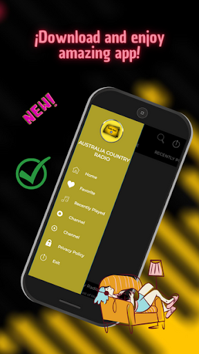 Android application Australia Country Radio screenshort