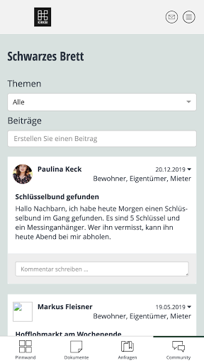 KIRKBI Tenant Portal Screen 3