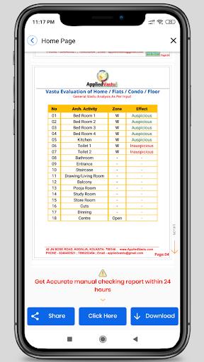 Vastu Calculator - Vastu Check Screen 3