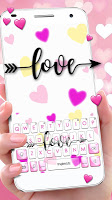 screenshot of Love Hearts Arrow Keyboard The